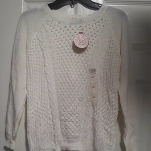 NWT White Knitted Sweater